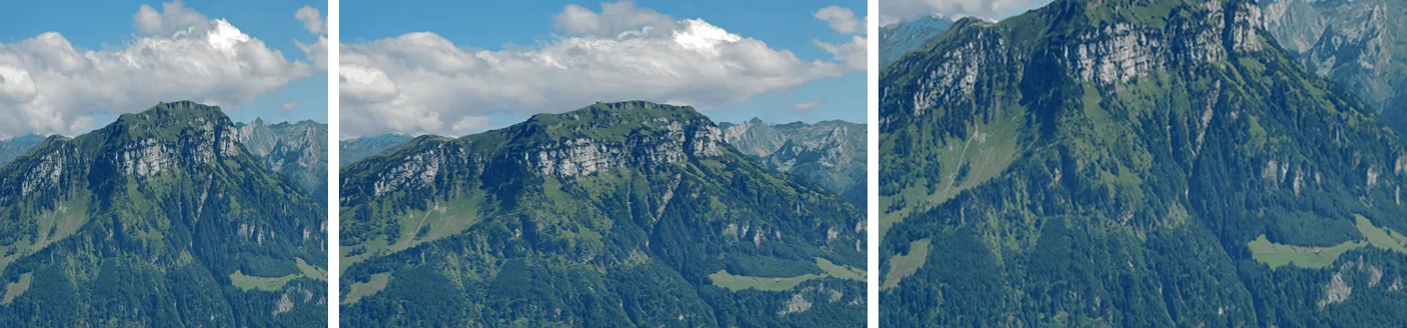 Stretching versus cropping to change aspect ratio